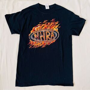 NHRA Championship Drag Racing Tshirt Unisex Black Fire Car Motor Sport Small S